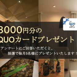 3000円分のQUOカードGET企画の開催中です